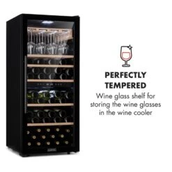 Barossa 102 Duo Weinkühlschrank-Set 2 Zonen 102 Fl. Weinglasregal 12 Barossa 102 Duo Weinkühlschrank-Set 2 Zonen 102 Fl. Weinglasregal -Haushaltsgeräte Geschäft 60002419 yy 0009 logo Klarstein Barossa 102D Weinglas Regal Echtholz