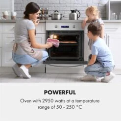 Gusteau Aurora Einbau-Set Backofen + Wandabzugshaube 2950W 64Ltr 550 M³/h Weiß Edelstahl 14 Gusteau Aurora Einbau-Set Backofen + Wandabzugshaube 2950W 64Ltr 550 M³/h Weiß Edelstahl -Haushaltsgeräte Geschäft 60002593 yy 0003 logo Klarstein Gusteau Elektrischer Einbaubackofen weiss