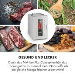 Master Jerky 16 Dörrautomat + Fleischhaken Set 1500W 40-90 °C 15h-Timer Edelstahl Silber 13 Master Jerky 16 Dörrautomat + Fleischhaken Set 1500W 40-90 °C 15h-Timer Edelstahl Silber -Haushaltsgeräte Geschäft 60002668 de 0005 logo