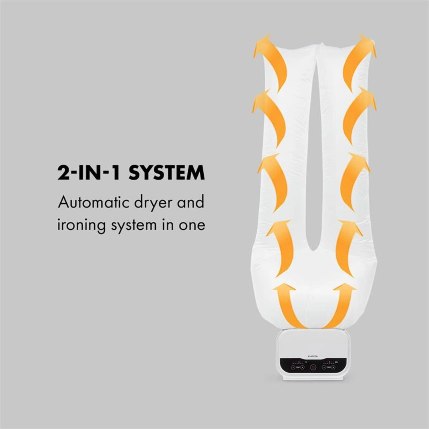 ShirtButler Pro Automatisches Trocknersystem Hemd & Hose 1200 W 2-in-1 70 °C Timer Weiß 3 ShirtButler Pro Automatisches Trocknersystem Hemd & Hose 1200 W 2-in-1 70 °C Timer Weiß – Bild 3