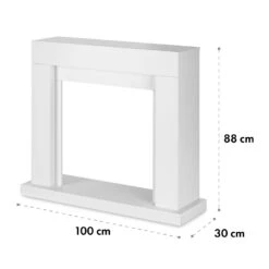 Studio Frame Kamingehäuse-Set Dekokamin + Kamini FX Kamineinsatz | Klassisches Design | MDF | Wandverschraubung | 100 X 88 X 30 Cm | Kamin-Einsatz: 1000/2000W | Täuschend Echte Feuerillusion Mit 2W LED -Haushaltsgeräte Geschäft 60002704 yy 0005 logo Klarstein Lausanne Frame Gehaeuse Kamini FX