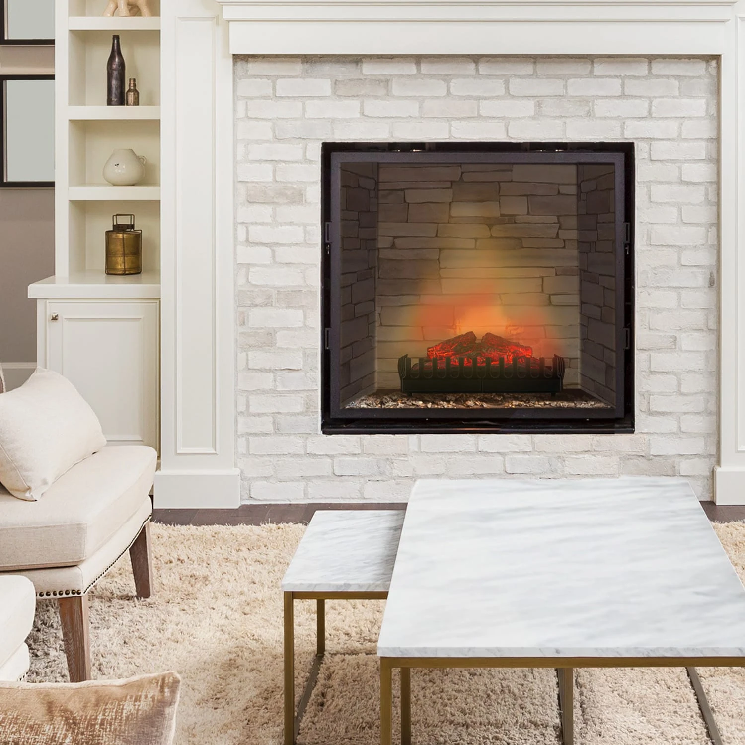 Studio Frame Kamingehäuse + Kamini Kamineinsatz MDF Klassisches Design 7 Studio Frame Kamingehäuse + Kamini Kamineinsatz MDF Klassisches Design – Bild 7