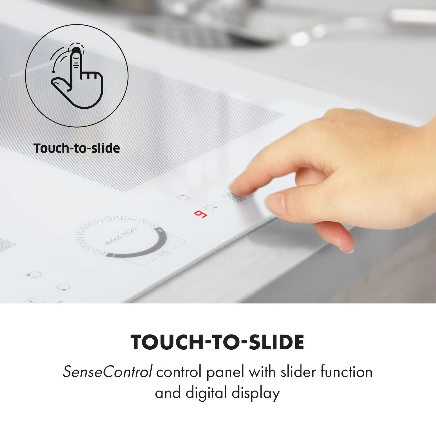 Delicatessa 60 Induktionskochfeld 4 Zonen 7000W Timer Weiß 5 Delicatessa 60 Induktionskochfeld 4 Zonen 7000W Timer Weiß – Bild 5